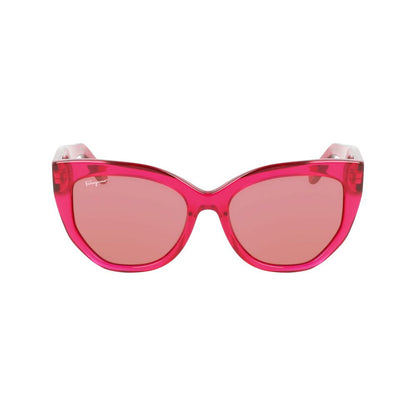 Red Acetate Sunglasses-Ferragamo-LabelTerrace.com