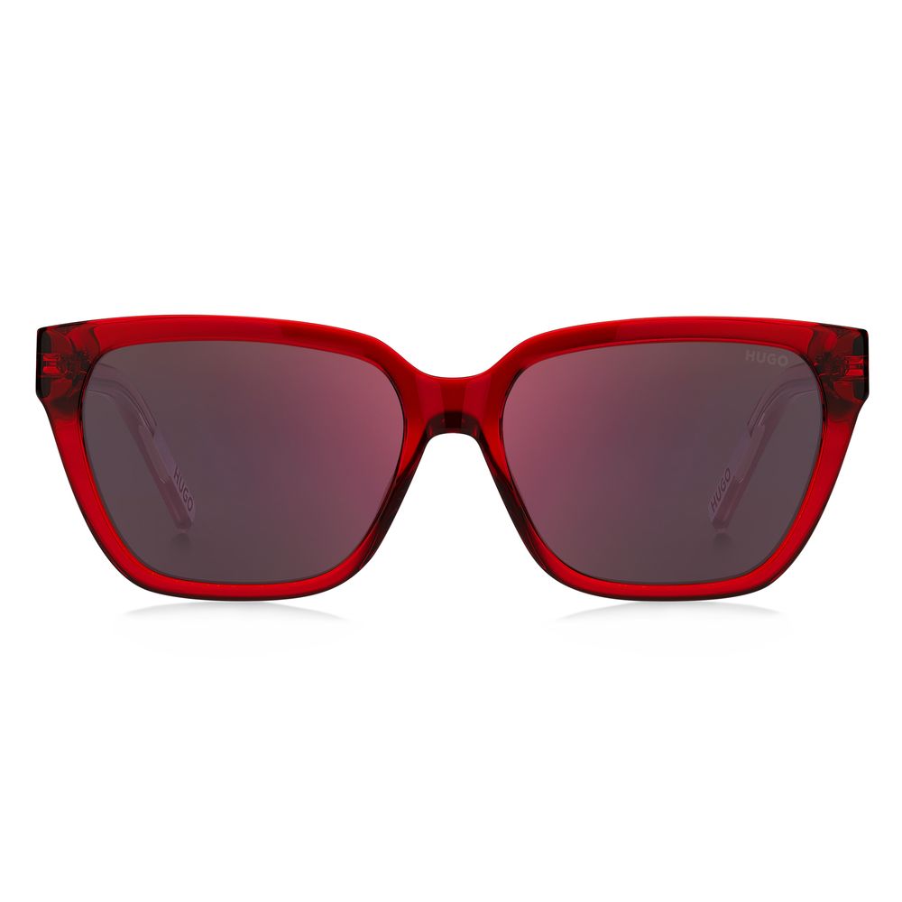 Red Acetate Sunglasses-Hugo Boss-LabelTerrace.com