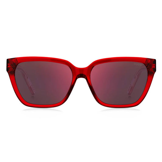 Red Acetate Sunglasses-Hugo Boss-LabelTerrace.com