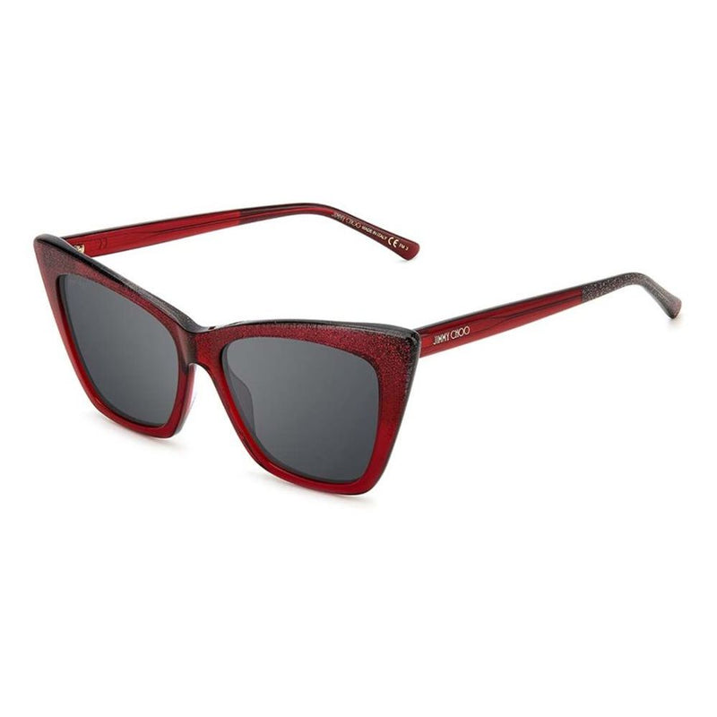 Red Acetate Sunglasses-Jimmy Choo-LabelTerrace.com