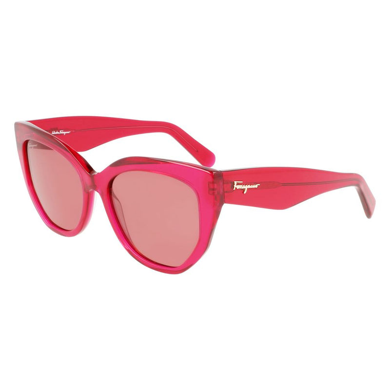 Red Acetate Sunglasses-Ferragamo-LabelTerrace.com