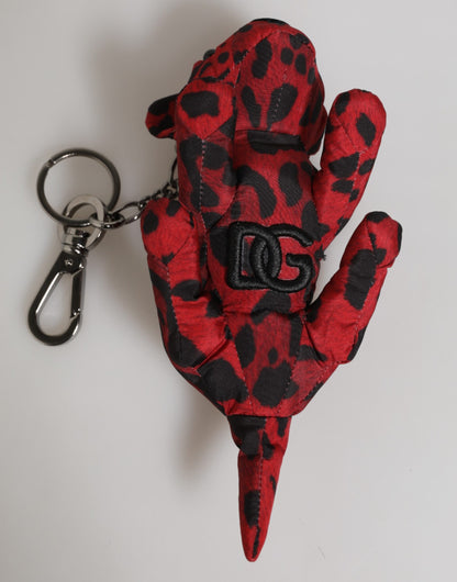 Red Black Polyester Animal Silhouette Keychain Keyring-Dolce & Gabbana-LabelTerrace.com