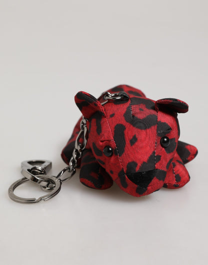 Red Black Polyester Animal Silhouette Keychain Keyring-Dolce & Gabbana-LabelTerrace.com