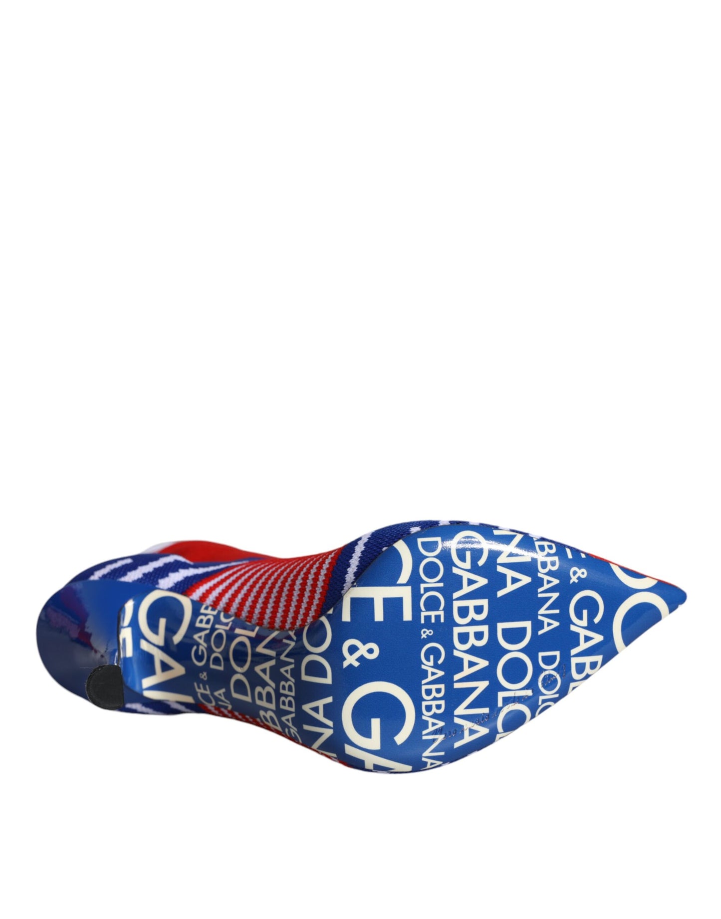 Red Blue Stretch Sock Style Ankle Boots Logo Shoes-Dolce & Gabbana-LabelTerrace.com