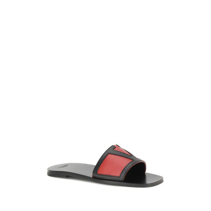 Red Calf Leather Bos Taurus Sandals