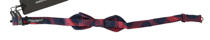 Red Checkered 100% Silk Adjustable Men Neck Bow Tie-Dolce & Gabbana-LabelTerrace.com