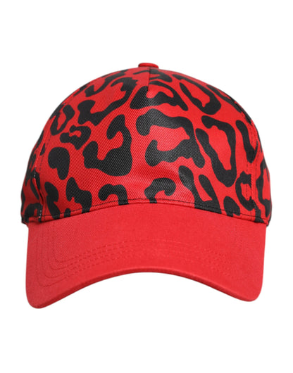 Red Cotton 6 Panels Women Baseball Cap-Dolce & Gabbana-LabelTerrace.com