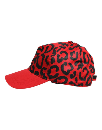 Red Cotton 6 Panels Women Baseball Cap-Dolce & Gabbana-LabelTerrace.com