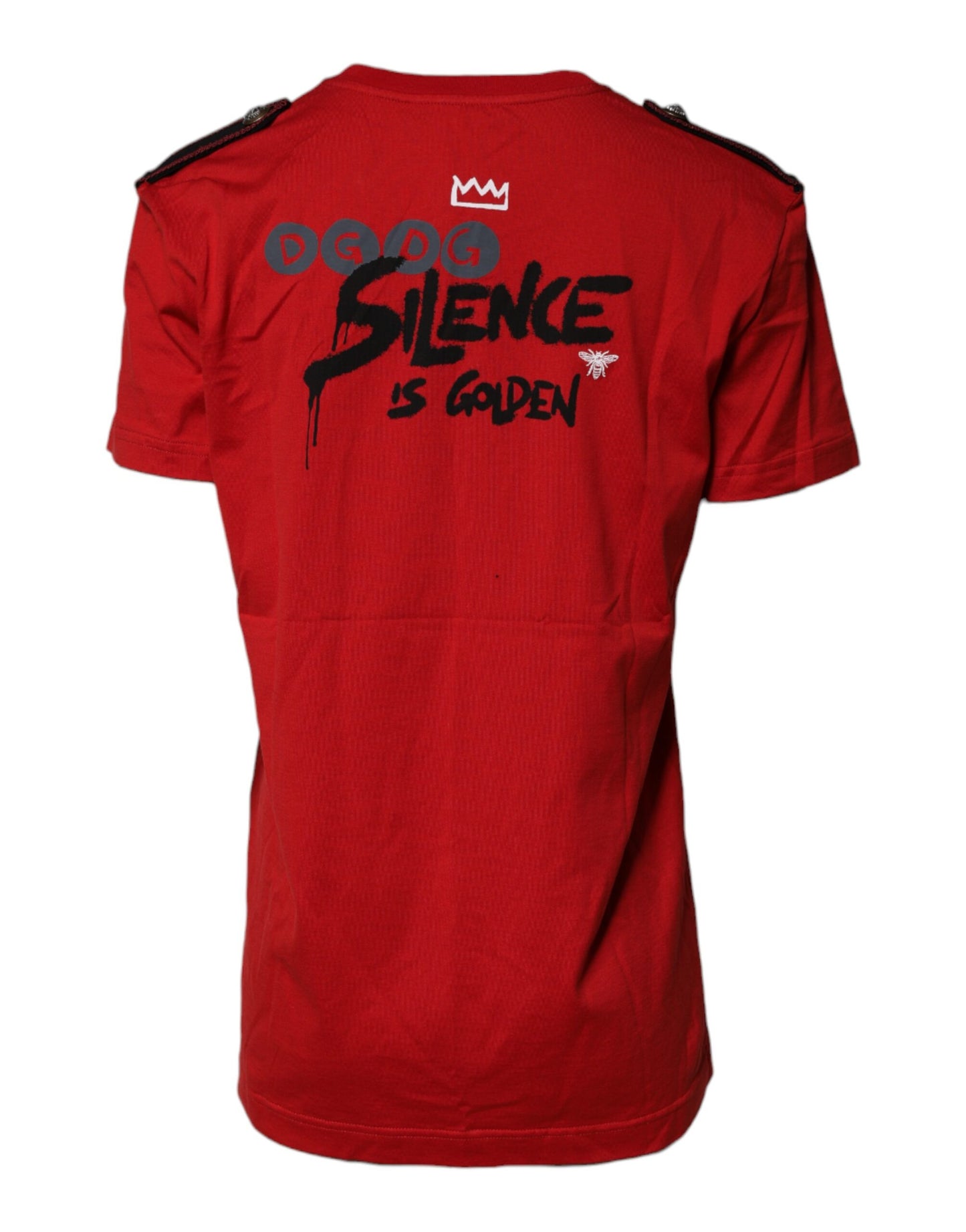 Red Cotton Graphic Print Crew Neck T-shirt-Dolce & Gabbana-LabelTerrace.com