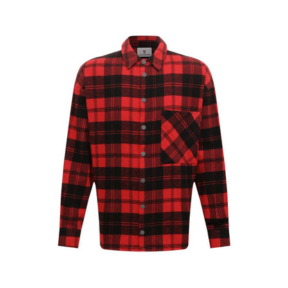 Red Cotton Men Jacket-Diego Venturino-LabelTerrace.com