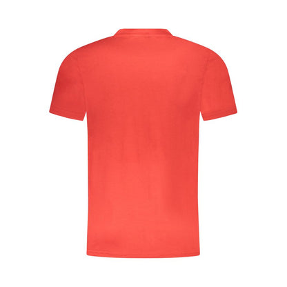 Red Cotton Men T-Shirt