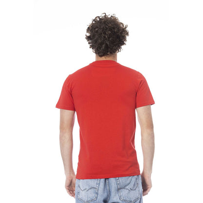 Red Cotton Men T-Shirt-Cavalli Class-LabelTerrace.com