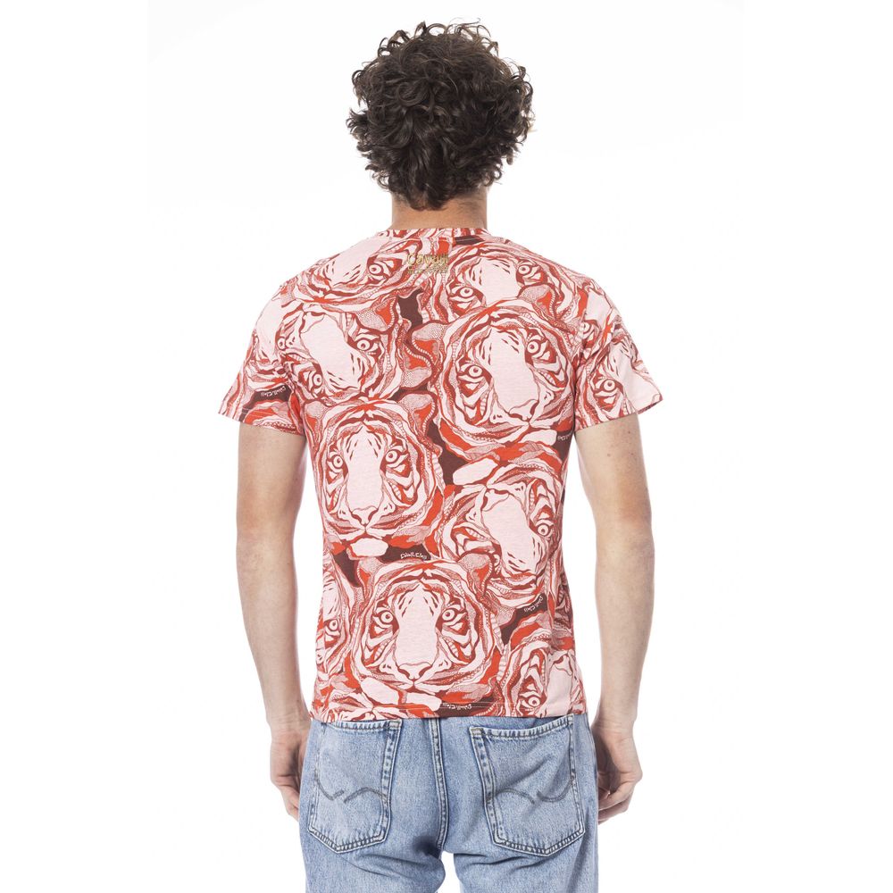 Red Cotton Men T-Shirt-Cavalli Class-LabelTerrace.com