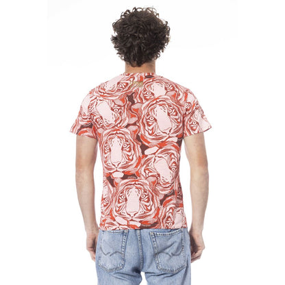 Red Cotton Men T-Shirt-Cavalli Class-LabelTerrace.com
