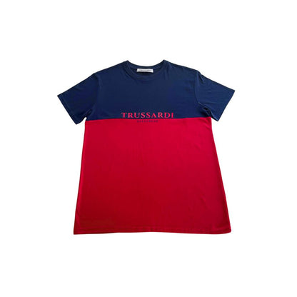 Red Cotton Men's T-Shirt-Trussardi Beachwear-LabelTerrace.com