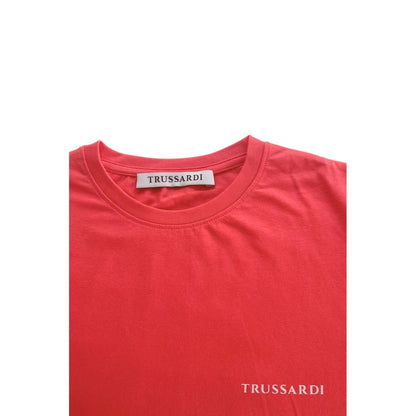 Red Cotton Men's T-Shirt-Trussardi Beachwear-LabelTerrace.com