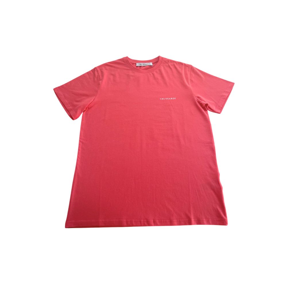 Red Cotton Men's T-Shirt-Trussardi Beachwear-LabelTerrace.com