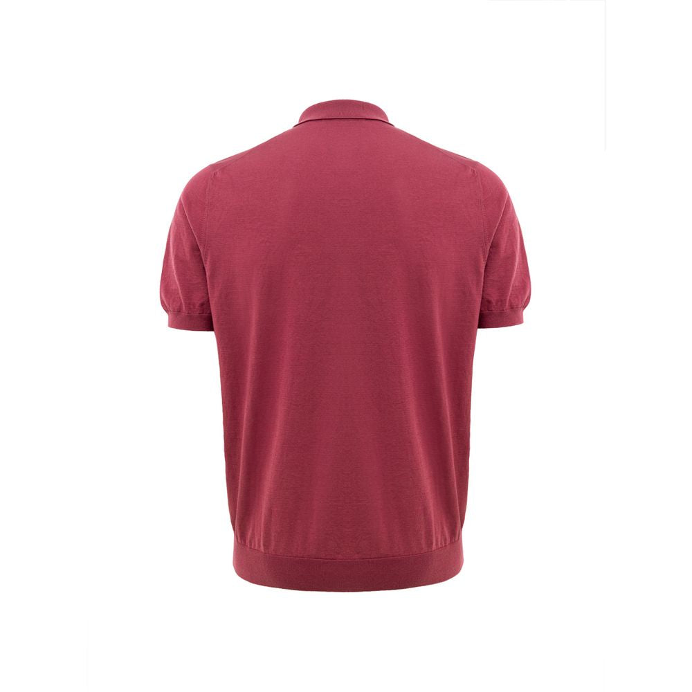 Red Cotton Polo Shirt-Gran Sasso-LabelTerrace.com