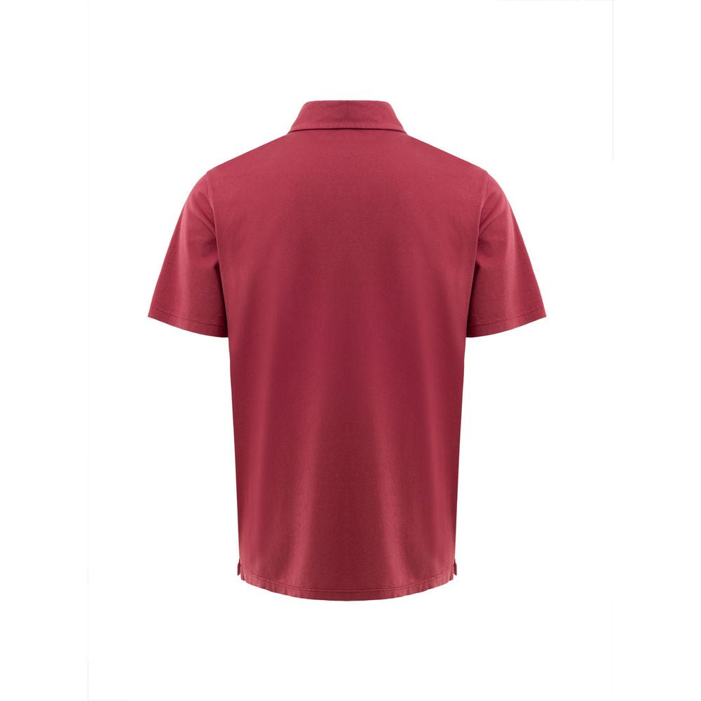 Red Cotton Polo Shirt-Gran Sasso-LabelTerrace.com