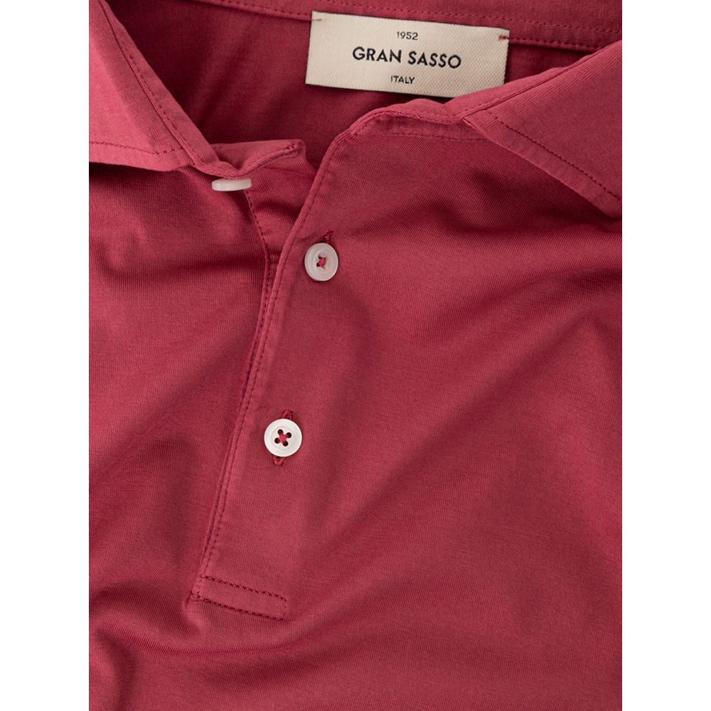 Red Cotton Polo Shirt-Gran Sasso-LabelTerrace.com