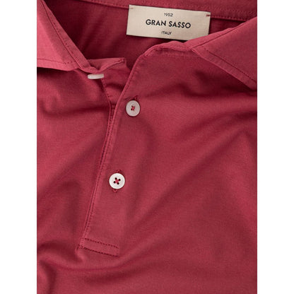 Red Cotton Polo Shirt-Gran Sasso-LabelTerrace.com