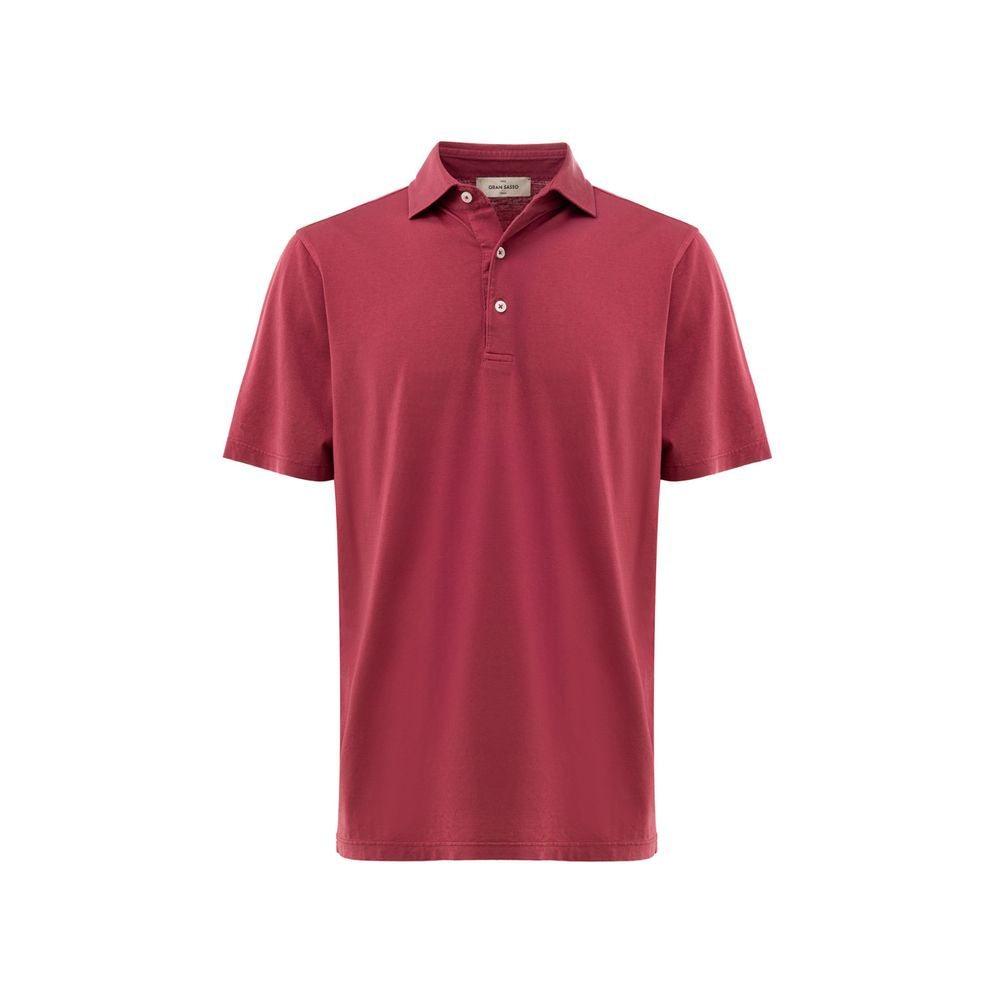 Red Cotton Polo Shirt-Gran Sasso-LabelTerrace.com