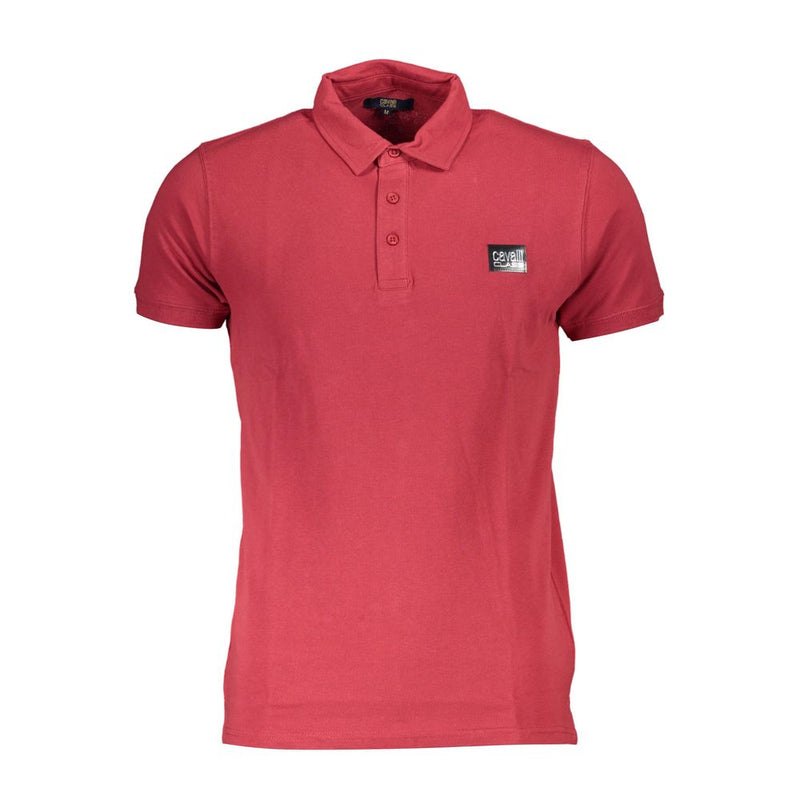 Red Cotton Polo Shirt-Cavalli Class-LabelTerrace.com