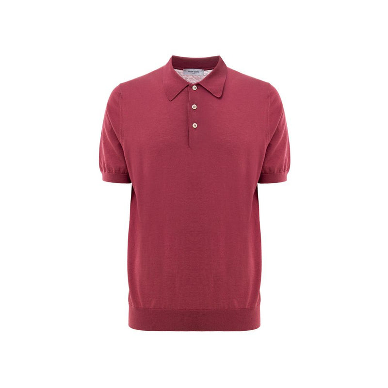 Red Cotton Polo Shirt-Gran Sasso-LabelTerrace.com