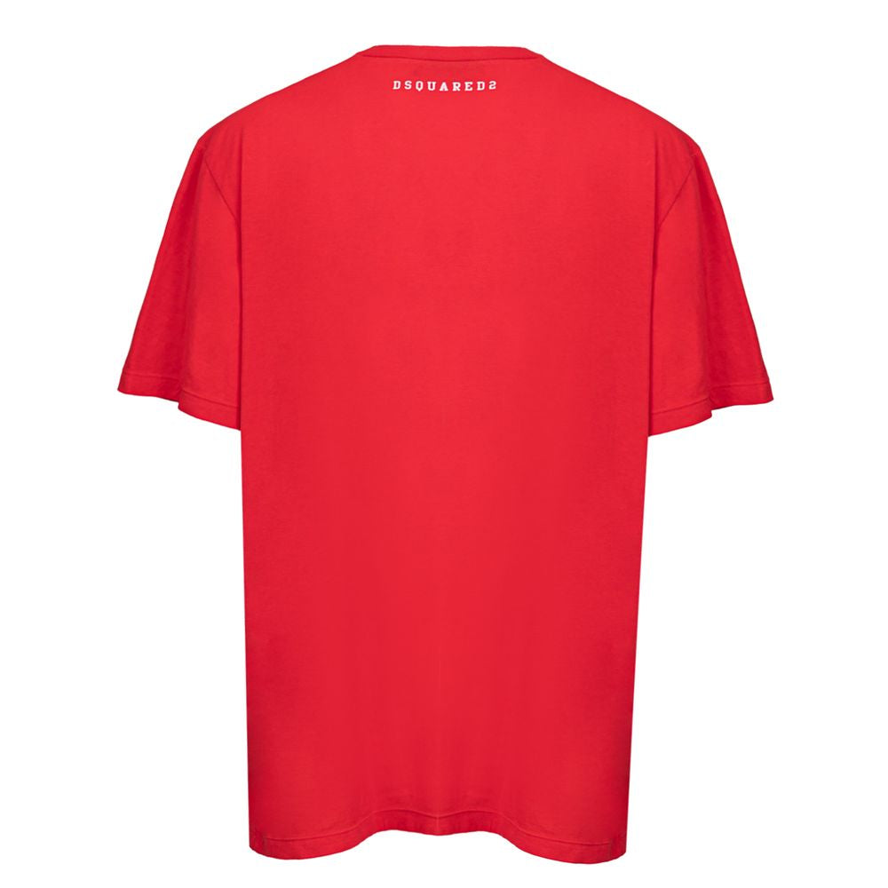 Red Cotton T-Shirt-Dsquared²-LabelTerrace.com