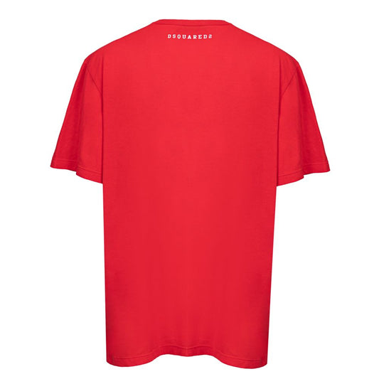 Red Cotton T-Shirt-Dsquared²-LabelTerrace.com