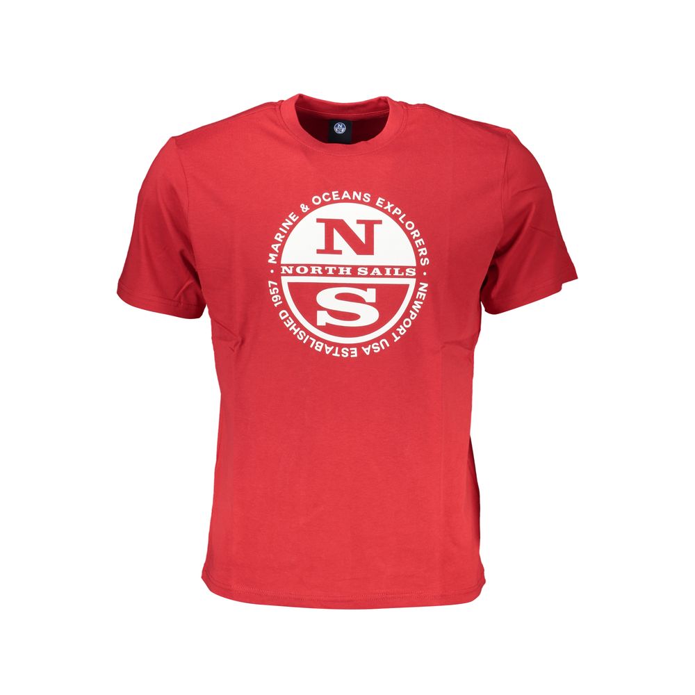 Red Cotton T-Shirt-North Sails-LabelTerrace.com