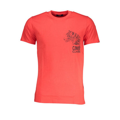 Red Cotton T-Shirt-Cavalli Class-LabelTerrace.com