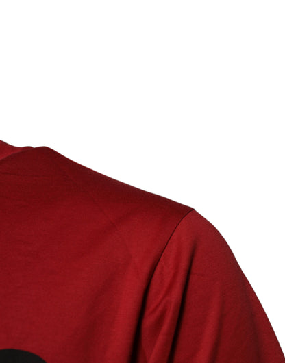 Red DG Logo Cotton Crew Neck T-shirt-Dolce & Gabbana-LabelTerrace.com