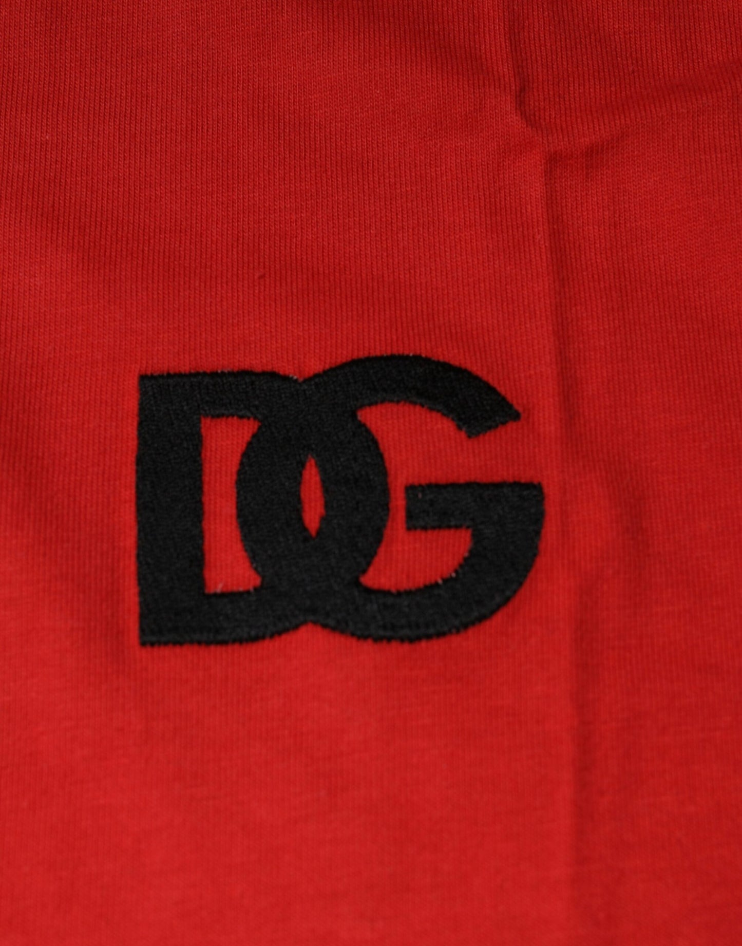 Red DG Logo Cotton Crew Neck T-shirt-Dolce & Gabbana-LabelTerrace.com