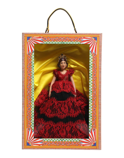 Red Dress Ceramic Porcelain Fashion Box Leather Sicily Dolls-Dolce & Gabbana-LabelTerrace.com