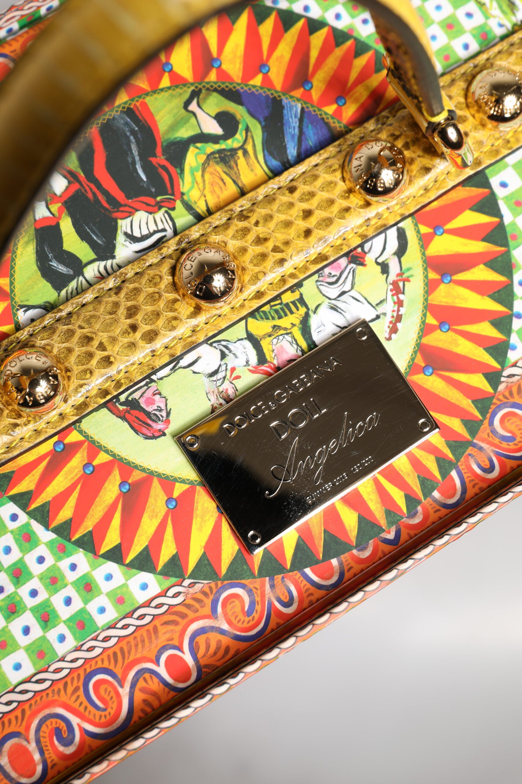 Red Dress Ceramic Porcelain Fashion Box Leather Sicily Dolls-Dolce & Gabbana-LabelTerrace.com