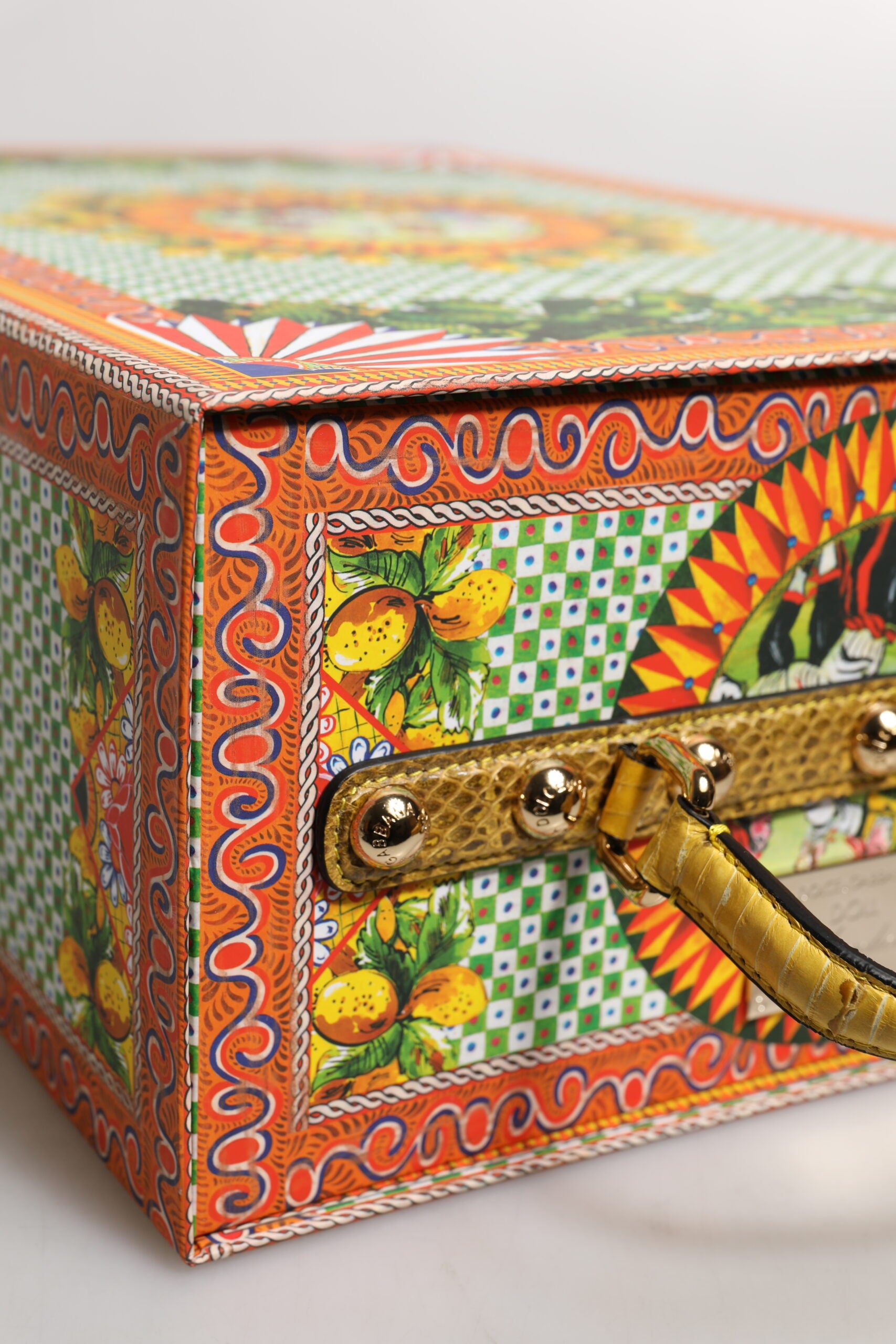 Red Dress Ceramic Porcelain Fashion Box Leather Sicily Dolls-Dolce & Gabbana-LabelTerrace.com