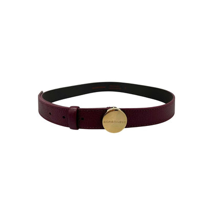 Red Genuine Leather Women's Belt