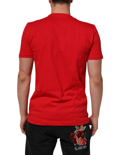 Red Goodluck 2023 Cotton Crew Neck T-shirt