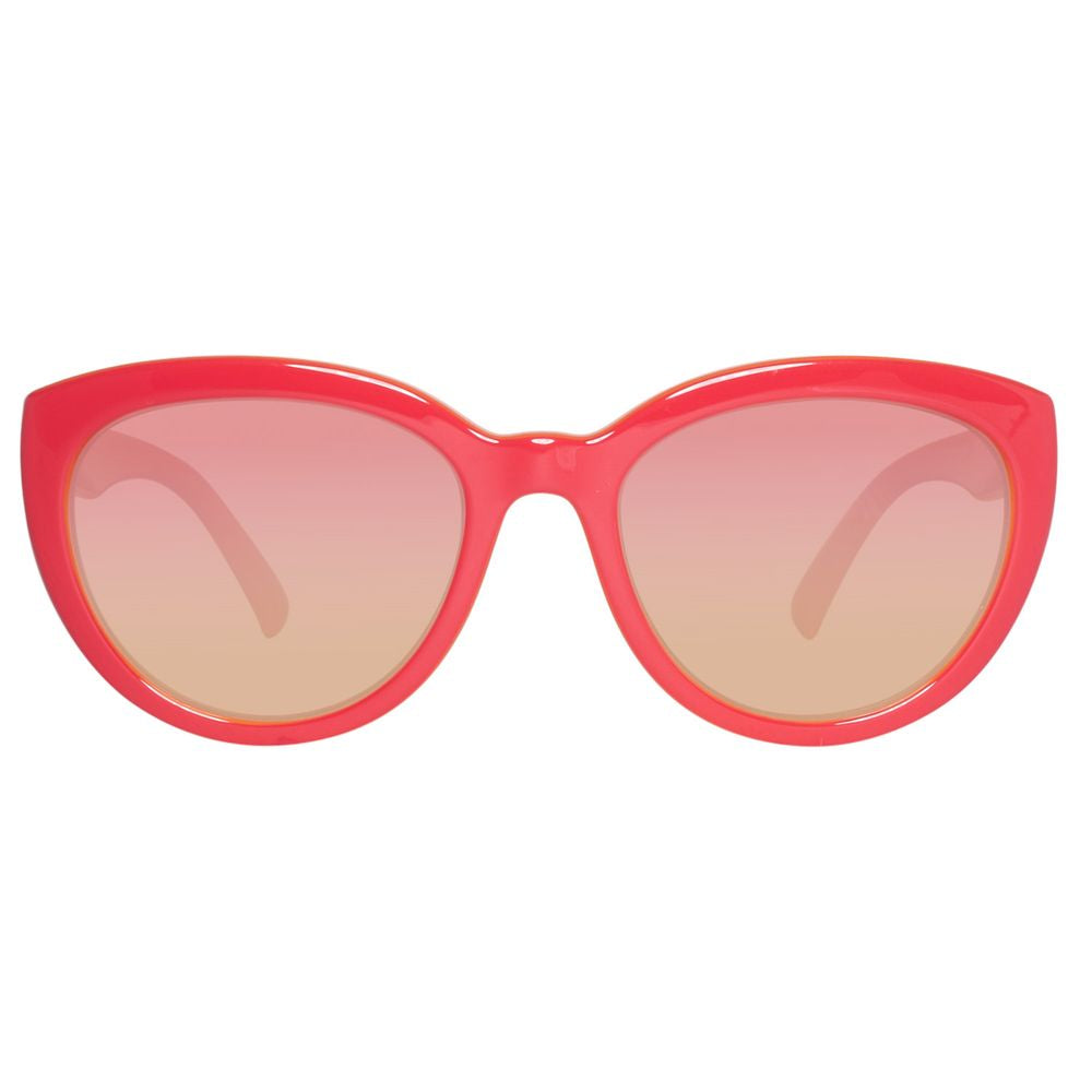 Red Injected Sunglasses-Benetton-LabelTerrace.com