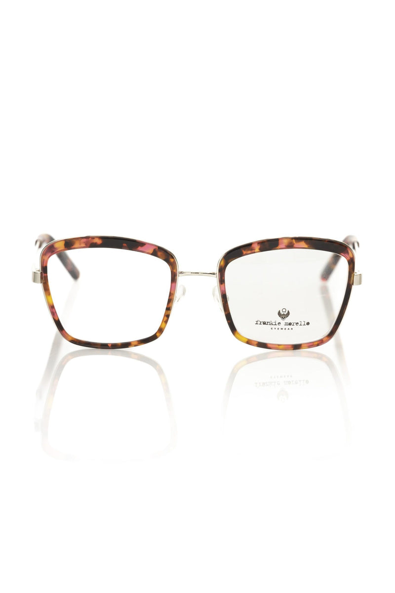 Red Metallic Women's Eyeglass Frame-Frankie Morello-LabelTerrace.com