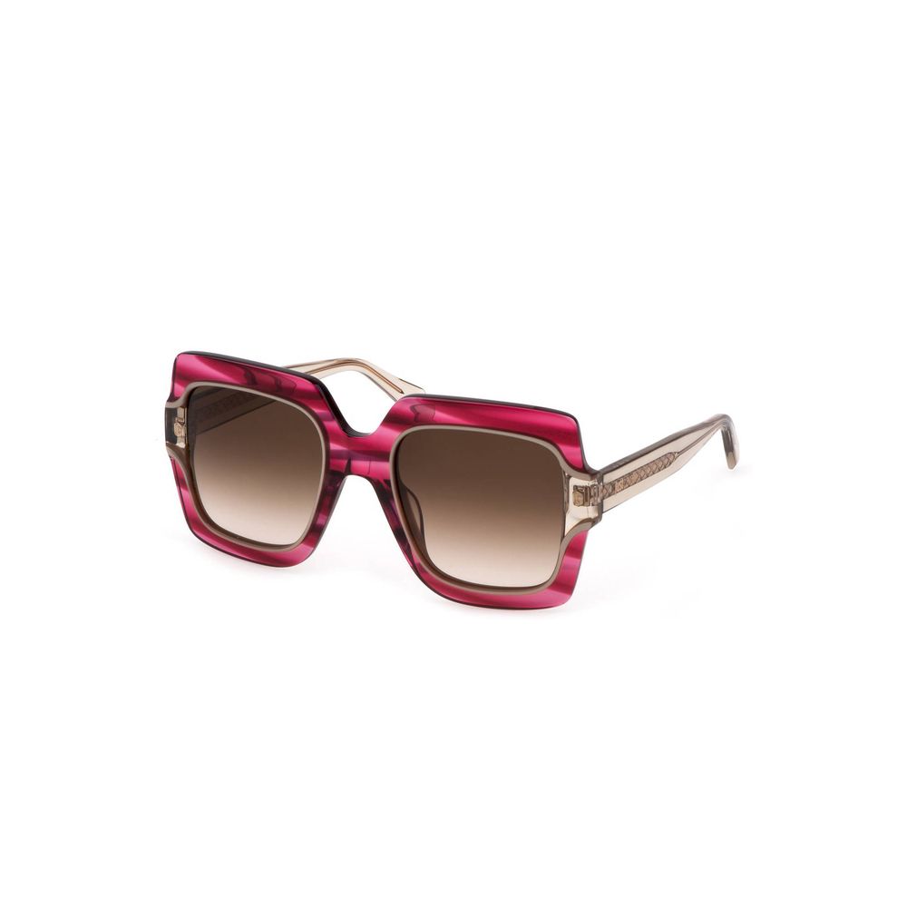 Red Plastic Women Sunglass-Just Cavalli-LabelTerrace.com