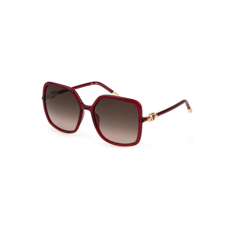 Red Polycarbonate Women Sunglasses-Furla-LabelTerrace.com
