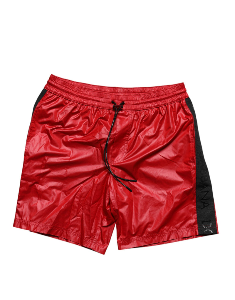 Red Polyester Beachwear Shorts 2Pc Swimwear-Dolce & Gabbana-LabelTerrace.com