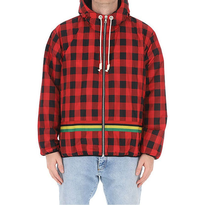 Checked Windbreaker Jacket-Palm Angels-LabelTerrace.com