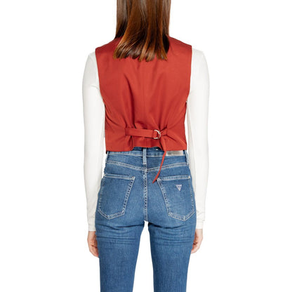 Red Polyester Waistcoat