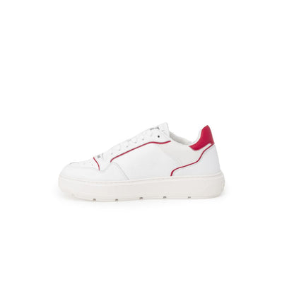 Red Polyethylene Low Top Sneakers