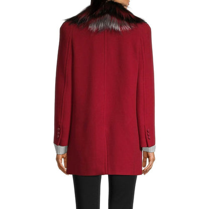 Fur Collar Wool Coat-Fendi-LabelTerrace.com