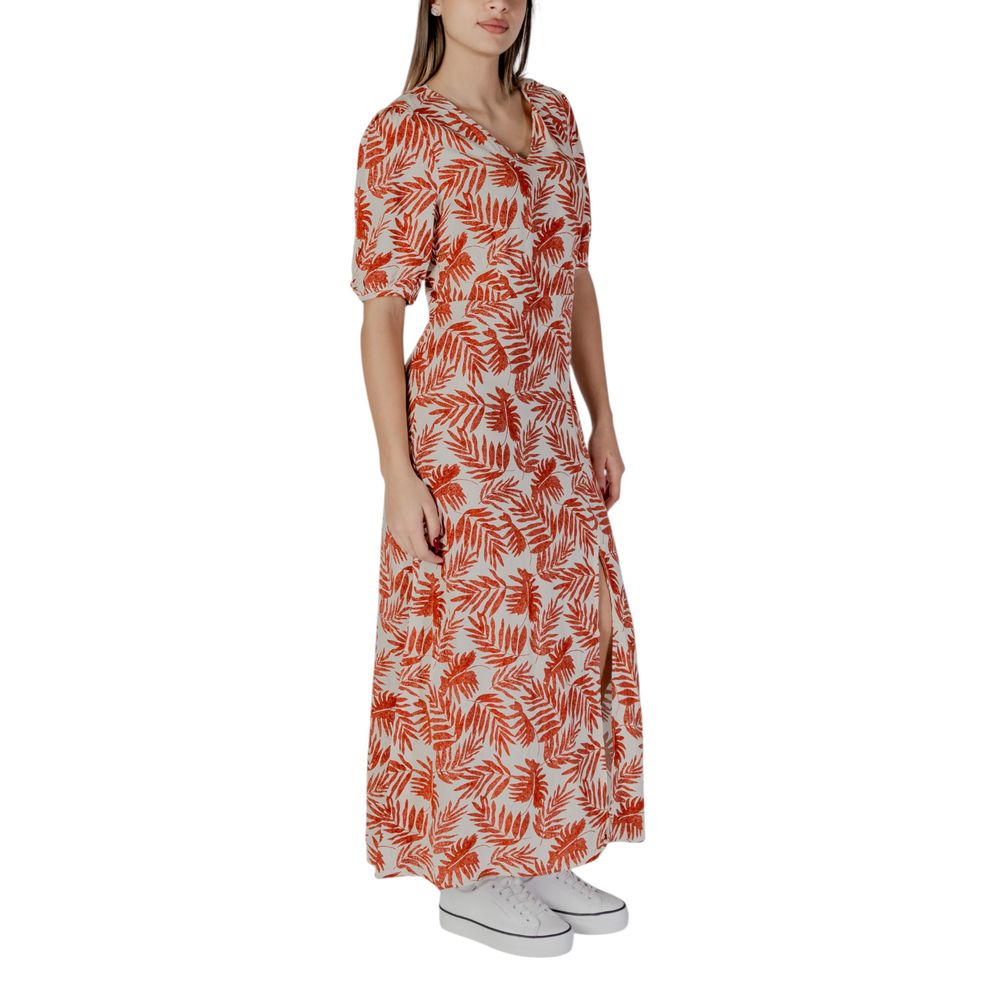 Red Viscose Long Dress