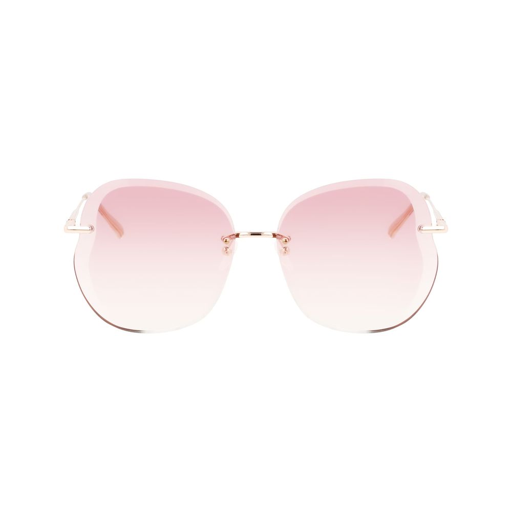 Rose Gold Metal Sunglasses-Longchamp-LabelTerrace.com